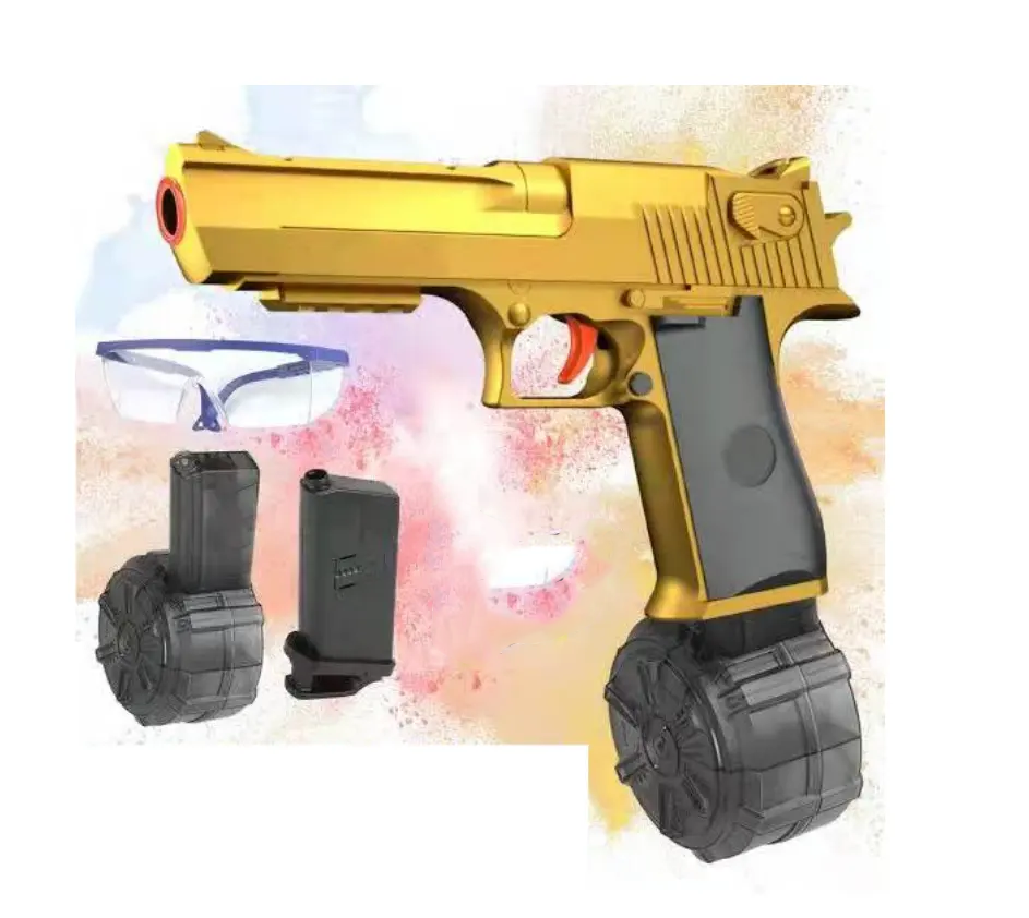 Jimei wholesale high quality automatic manual gel bead blaster pistol gun toy splatter water bullet toy gun pistol for kids