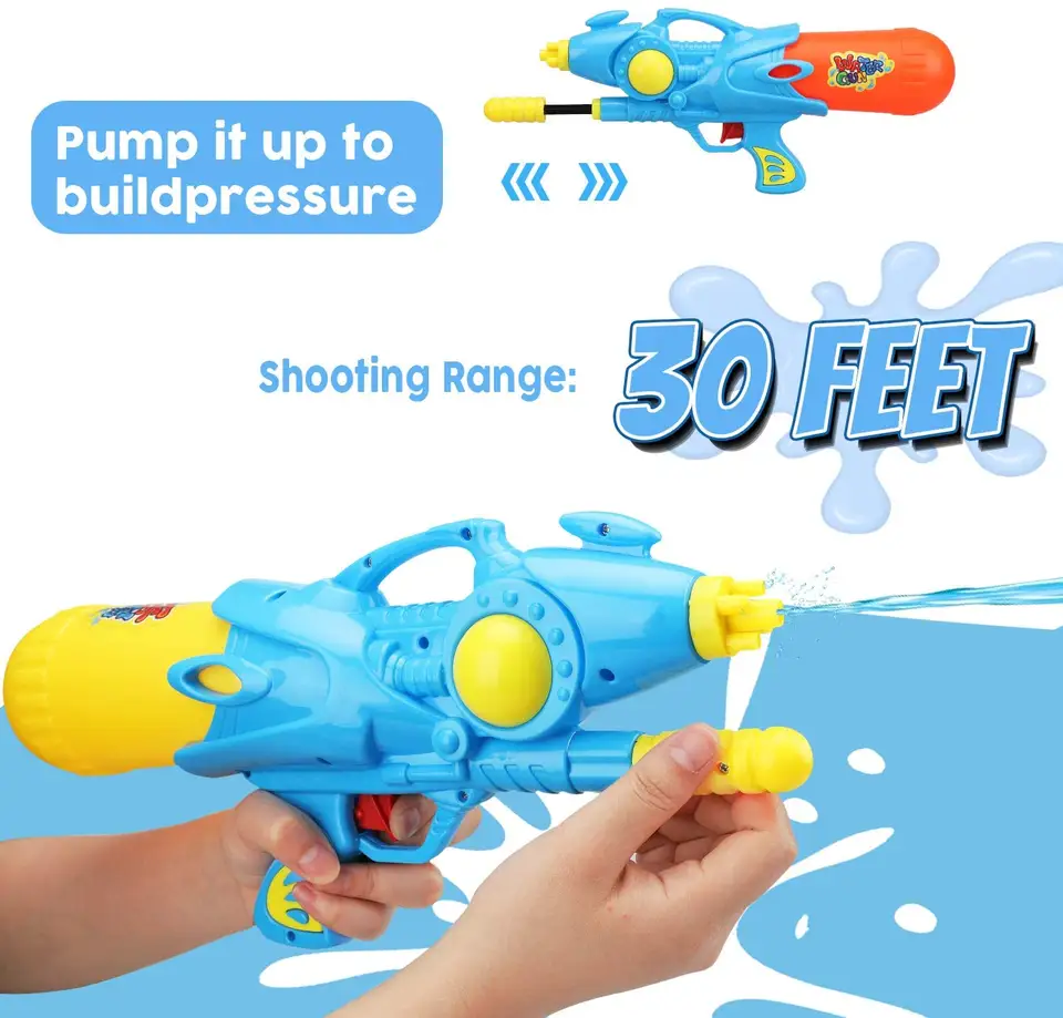 JiMei Outdoor Toy Summer Game Plastic Funny Children Water Gun Garden Party Water Gun