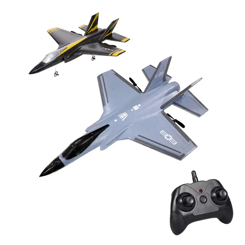 Jimei 2022 Hot Electric Epp Foam 2ch 120m Radio Control Airplane f35 Fight Plane Remote Control Plane For Kids Adults