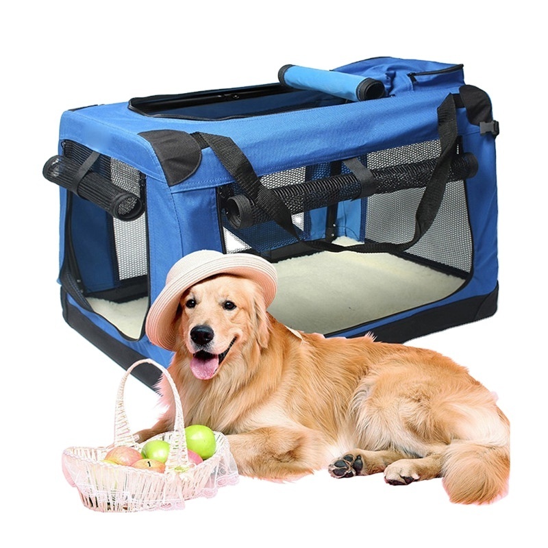 JT7002 Folding Portable Dog Pet Carrier with Fleece Mat