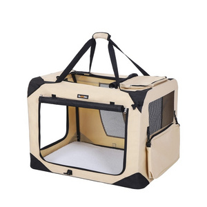 JT7002-L Folding Oxford Dog Cat Pet Soft Crate with Fleece Mat