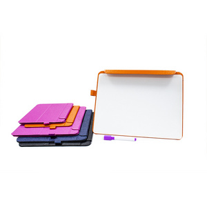 hot selling Fold Desktop Glass Dry Erase Computer Desk Whiteboard with Stand Set For Home Office