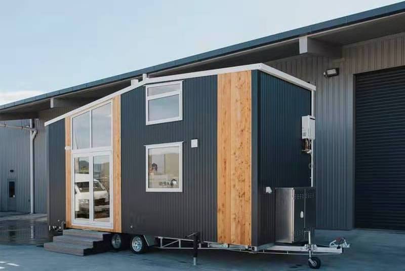 Prefab prefabricated flat pack modular container camper portable trailer mobile tiny home house on wheels