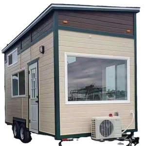 Prefab prefabricated flat pack modular container camper portable trailer mobile tiny home house on wheels