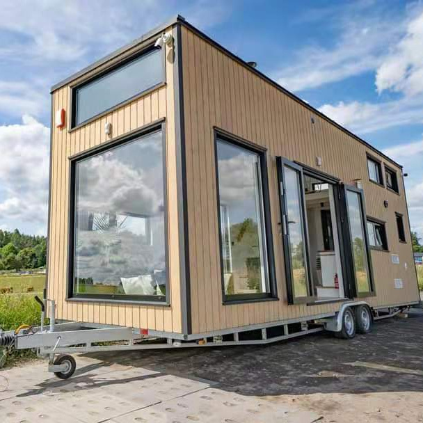 Prefab mobile trailer house tiny home with kitchen bathroom