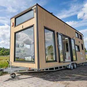 Prefab mobile trailer house tiny home with kitchen bathroom