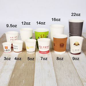 Factory multiple sizes disposable paper cup single wall paper cup water coffee with lid