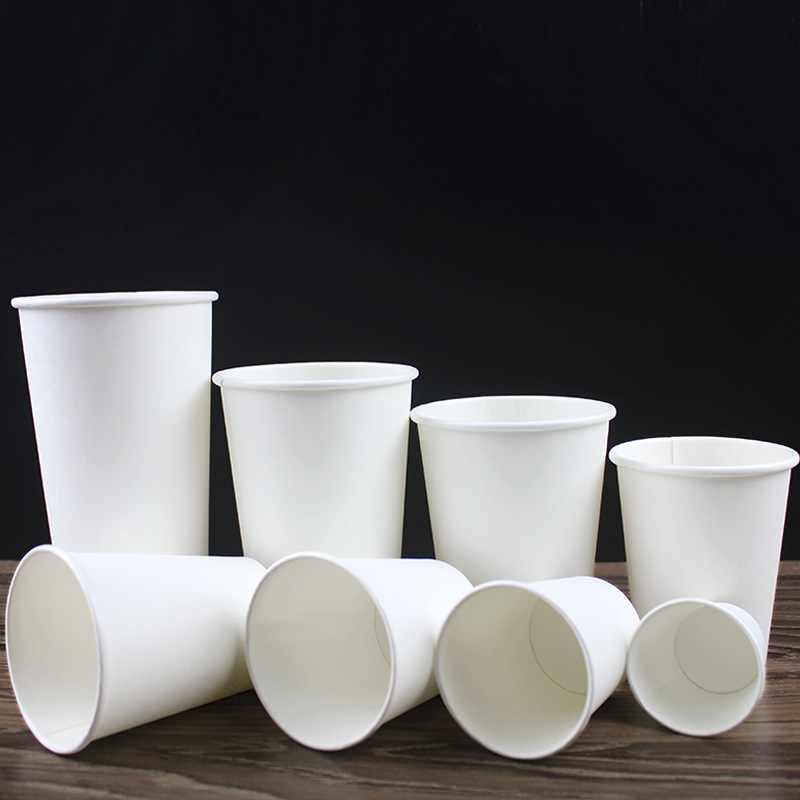 Factory multiple sizes disposable paper cup single wall paper cup water coffee with lid