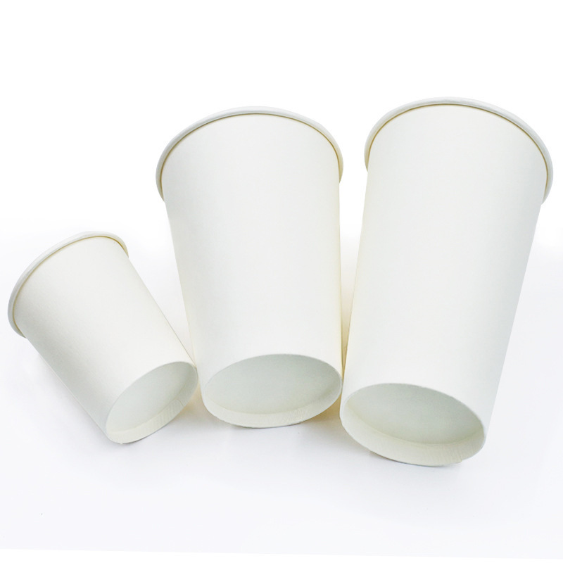 Factory multiple sizes disposable paper cup single wall paper cup water coffee with lid