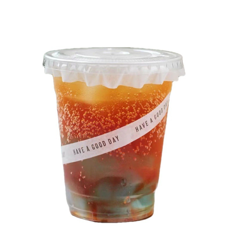 24 oz Clear Plastic Disposable Cups Leak proof Portable lemonade Milk Tea Coffee Cups Customized Logo Printed