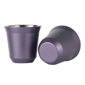 80ml Small Size Factory Wholesale Useful Double Wall Vacuum Stainless Steel Espresso Coffee Cups