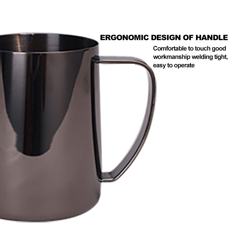 Wholesale Coffee Maker Mug 350ml Milk Kettle Custom Logo Handle Stainless Steel Mug Coffee Cup