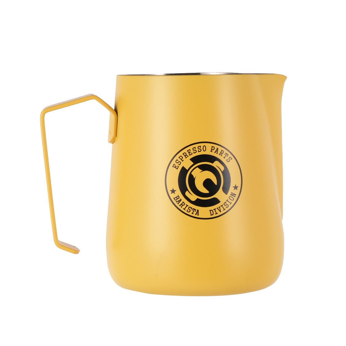 450ml High Quality Fashion Style Coffee Yellow Color Cow Milk Jug Stainless Steel Pitcher Coffee Latte Milk Jug