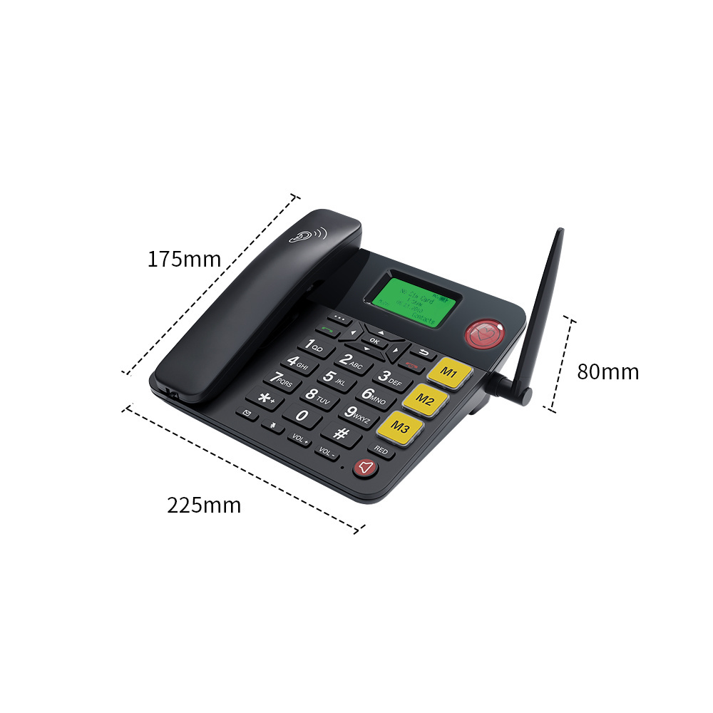 gsm 4g home office decktop cordless landline phone with sim card slot landline 4G sim card gsm fixed wireless desktop phone