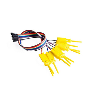 200mm High Efficiency Test Hook Clip Logic Analyzer Cable Gripper Probe Test Clamp Kit Yellow/Red