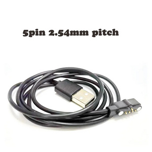 5 pin Pogo Magnet Cable for Kids Smart Watch Charging Cable USB 2.54mm Charge Cable for A20 A20S TD05 V6G Magnetic Charger