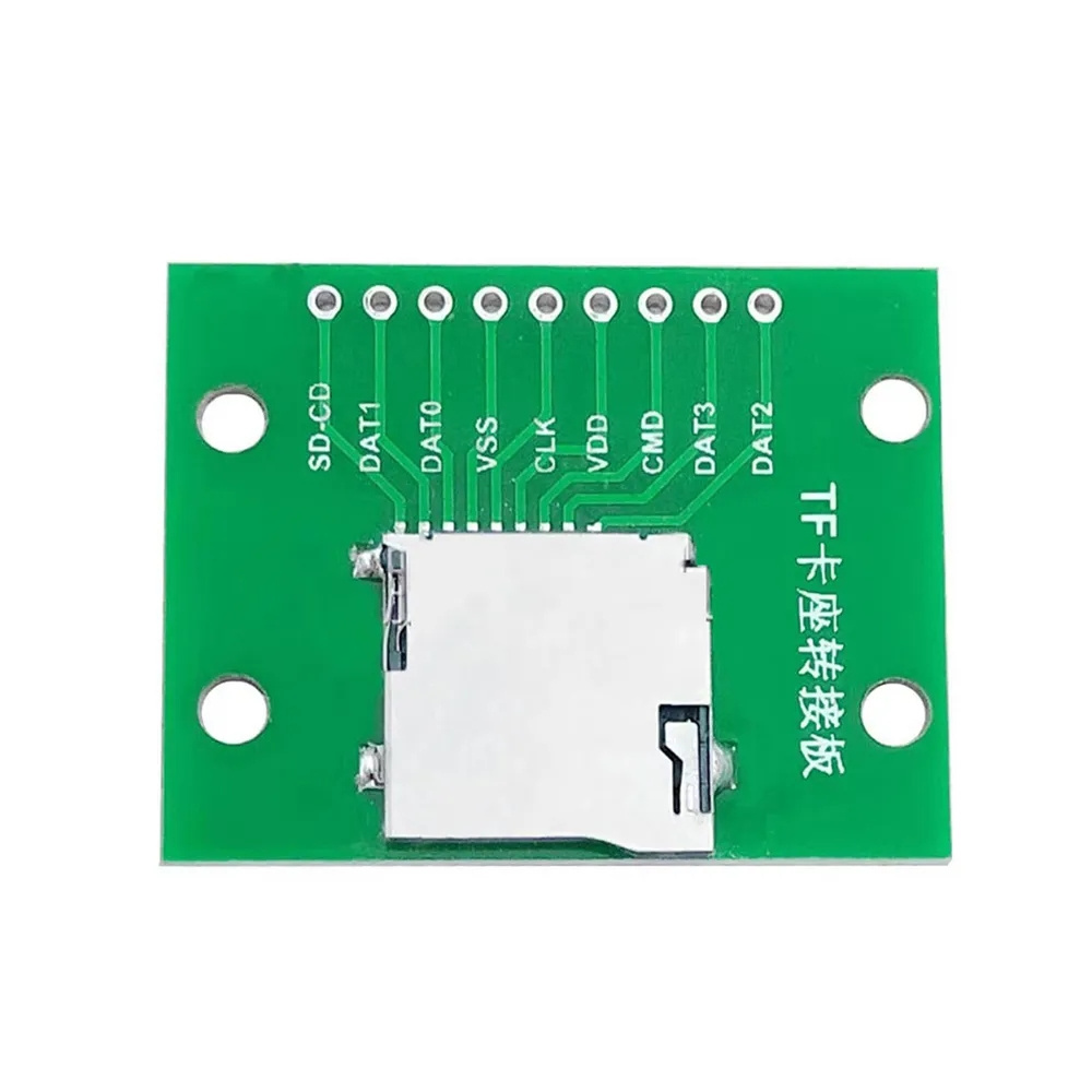 TF Card Holder Adapter Board 9P 10Pin Self Elastic Card Holder T-Flash SD Card Holder Micro SD PCB Transfer test board module