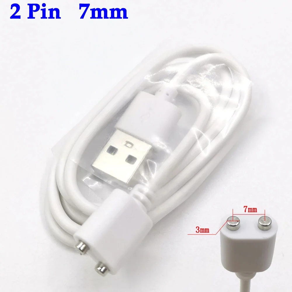 Magnetic Charging Cable 2pin center spacing 5mm 6/7/8/9/10mm Magnet Suctio USB Power charger for Beauty instrument Smart device