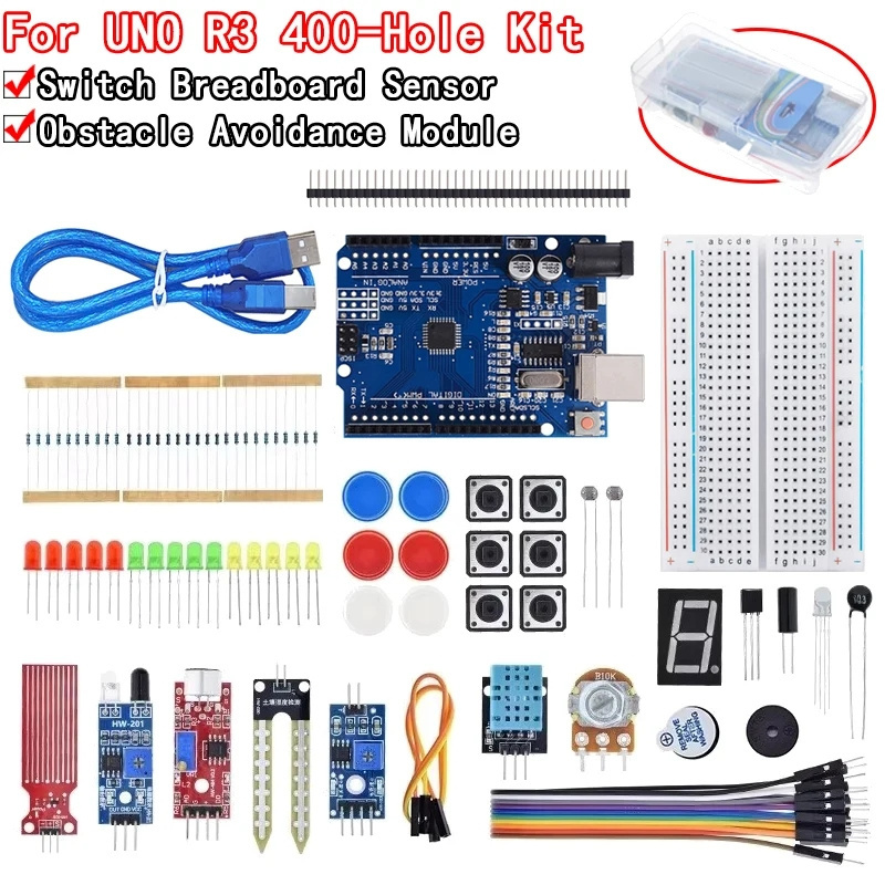 Basic Starter Kit for Arduino Uno Set R3 DIY Kit - R3 Board / Breadboard + Retail Box