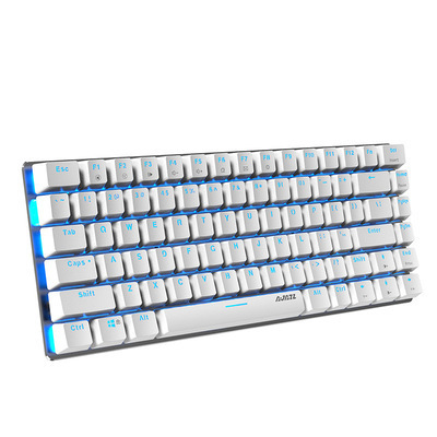 AJAZZ AK33 brand compact 82-key anti-ghosting RGB backlit mechanical gaming keyboard for Windows PC Gamer Black/blue Switch