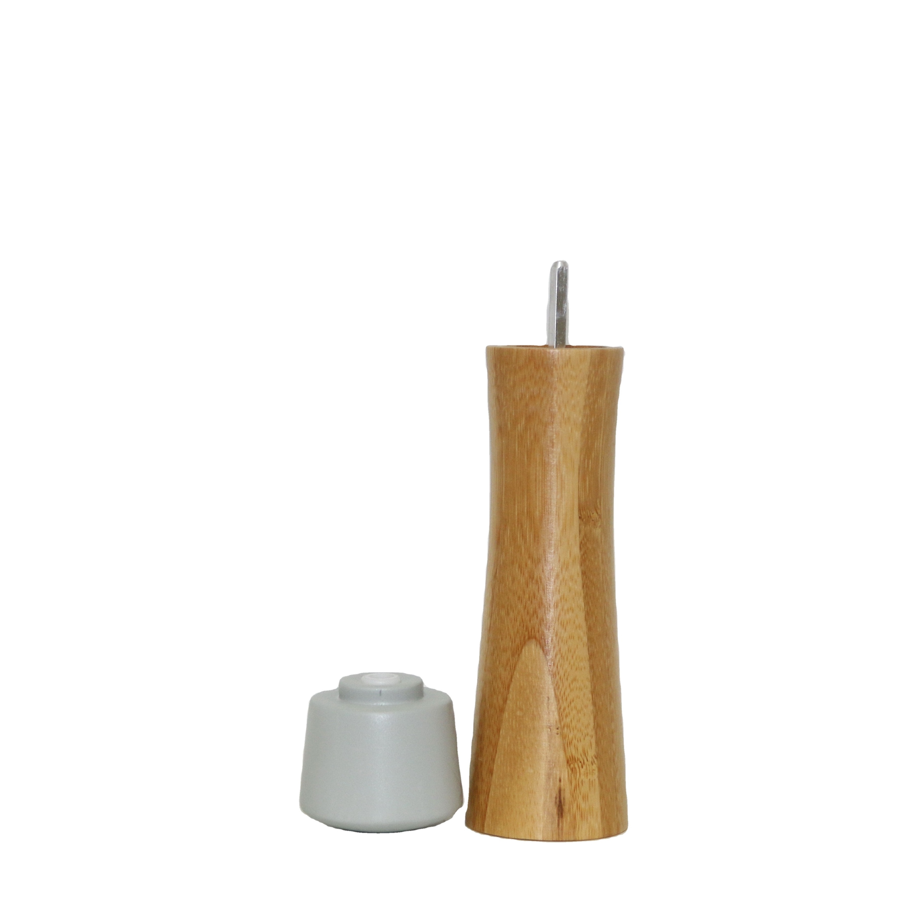 Hot selling Bamboo hand crank pepper grinder mill salt and pepper mill