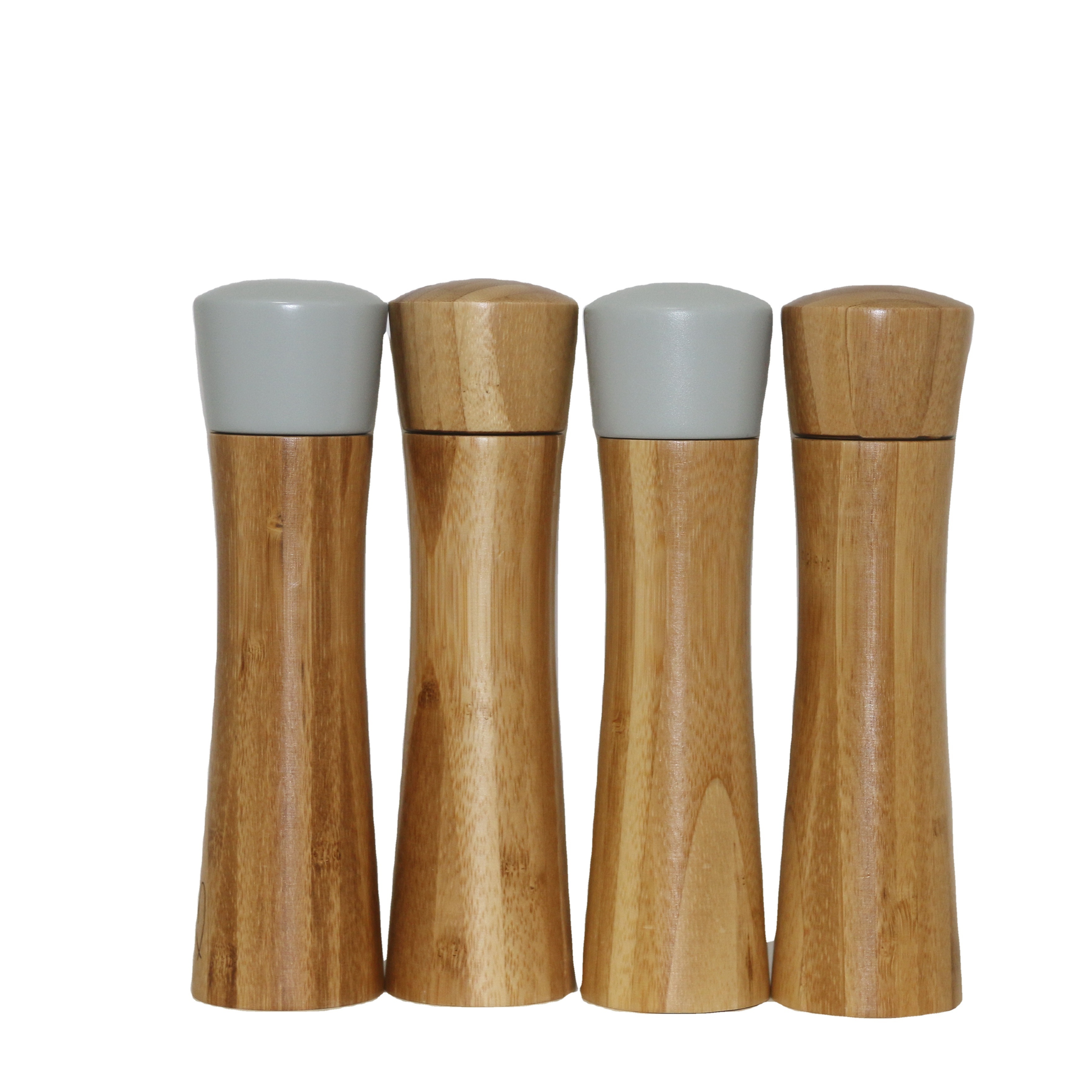 Hot selling Bamboo hand crank pepper grinder mill salt and pepper mill