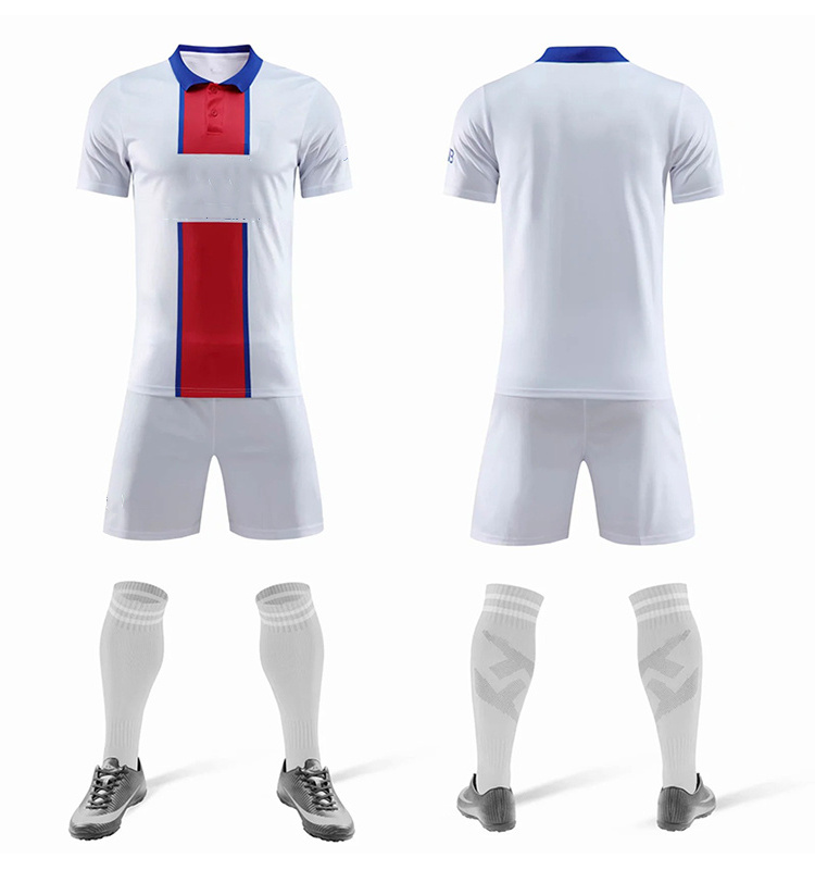 2021 Latest Club White Men Soccer-Shirts Tracksuit Football Uniform Jersey Kits