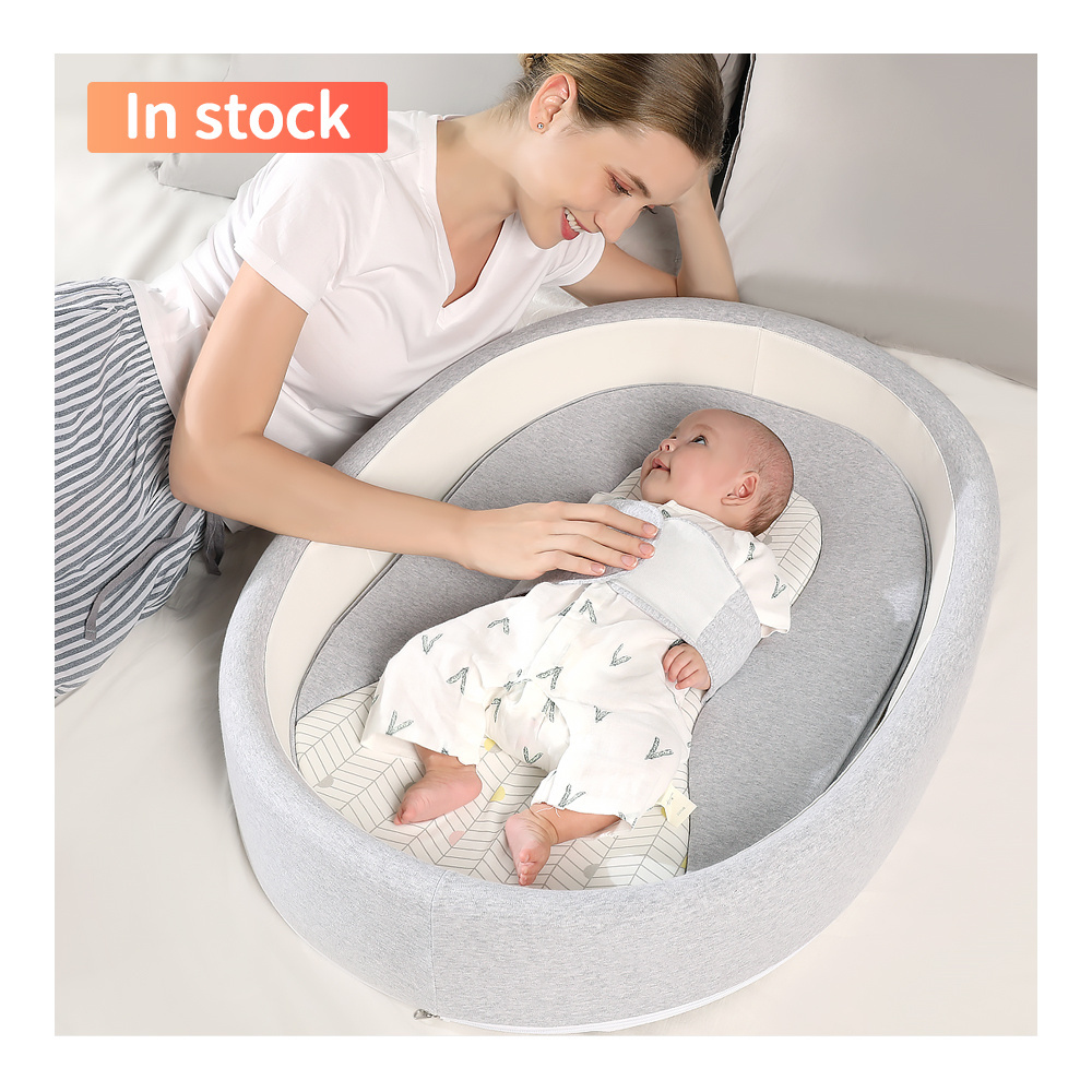 Cozy Soft Portable Reversible Infant Baby Snuggle Crib, Bassinet Bed Nest for Newborn Cry Babies Pillow Wedge/