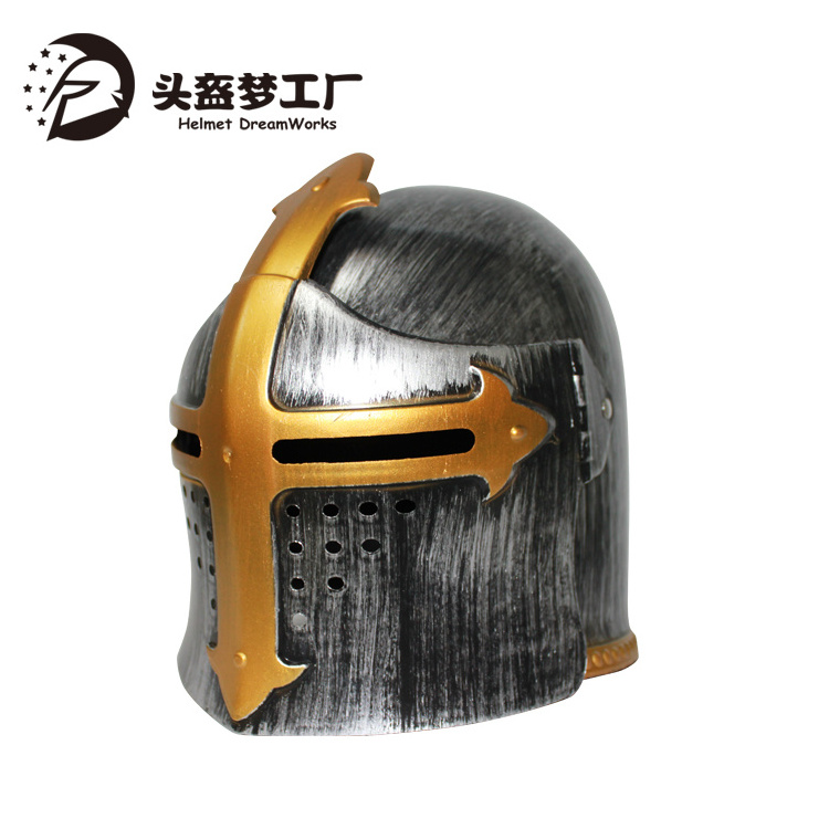 Knight Roman Armor Medieval Crusader Templar Helmet Flip Up visor Costume