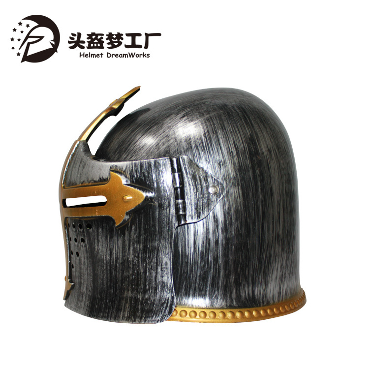 Knight Roman Armor Medieval Crusader Templar Helmet Flip Up visor Costume