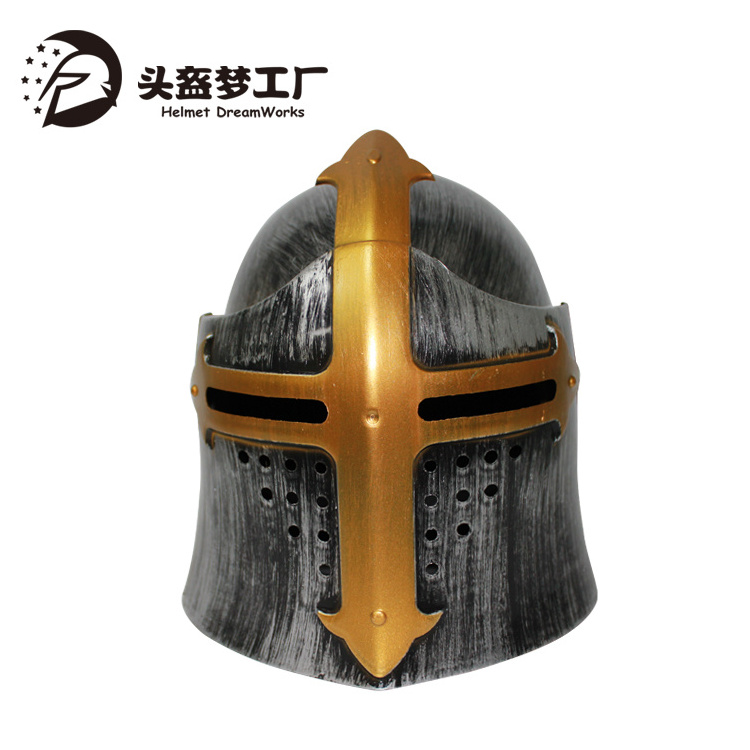 Knight Roman Armor Medieval Crusader Templar Helmet Flip Up visor Costume