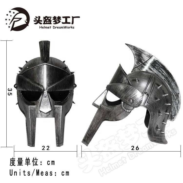 Medieval Functional Helmet of The Spaniard Maximus Roman Gladiator Armor for adult