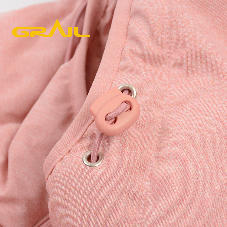 Outwear pink sports work yarn dyed thermal waterproof hood women softshell knitted women's vest