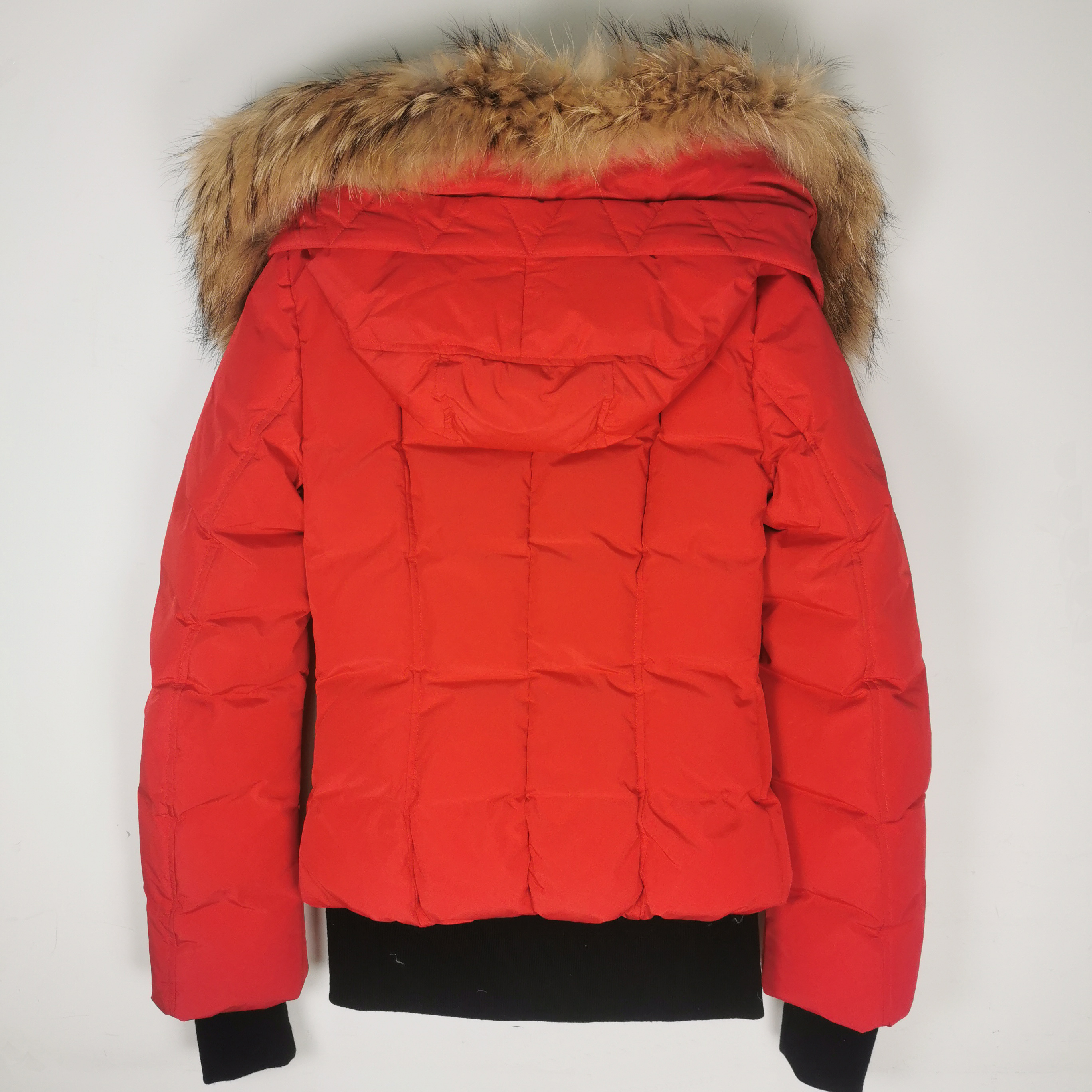 OEM custom parka women down jacket with raccoon fur for winter wear