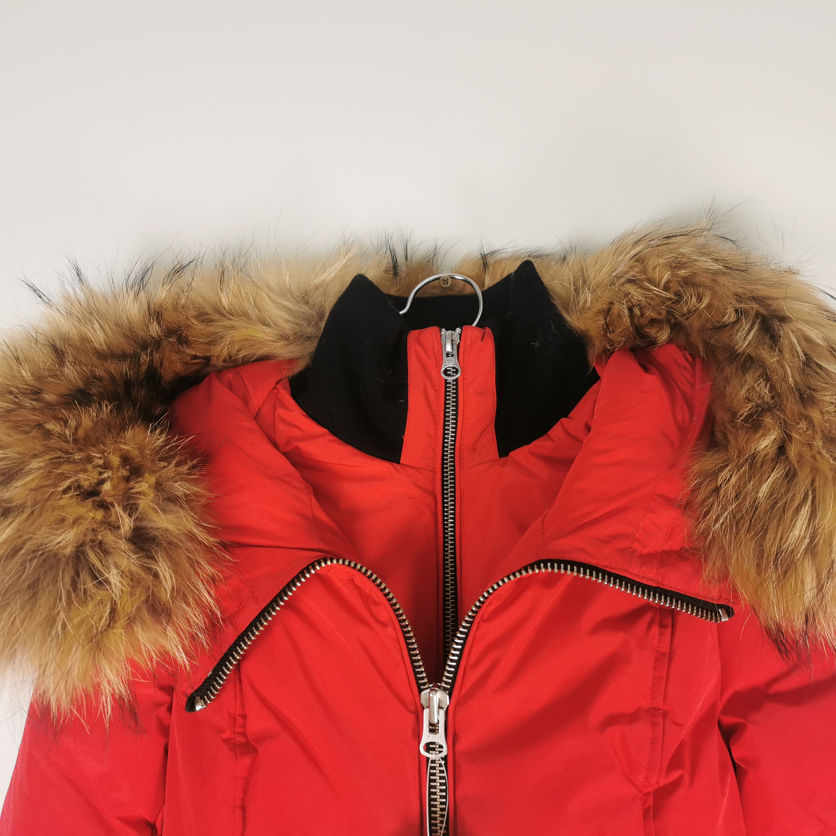 OEM custom parka women down jacket with raccoon fur for winter wear