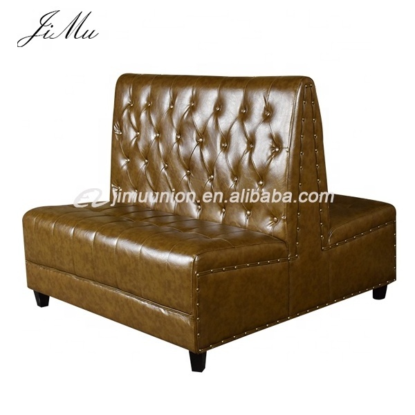 Modern Fast Food Restaurant Furniture Double Sided Customized Restaurant Sofas Booth Seating