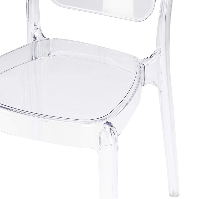 Weddings And Event Party Stackable Resin Lucent Dining Side Chairs