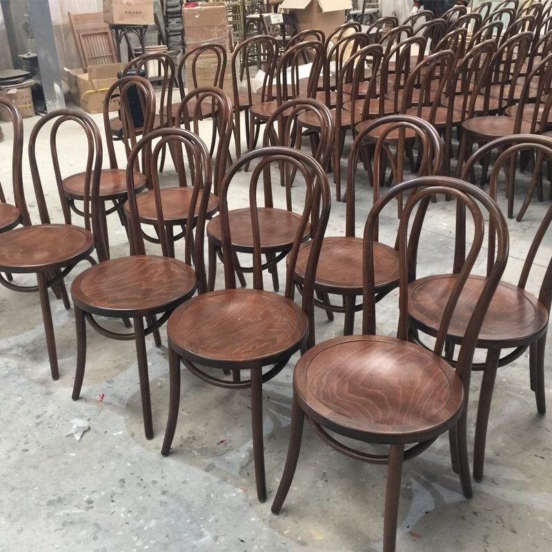 Wholesale Wedding Banquet Stackable Solid Wood Bentwood Sillas Thonet Event Chairs