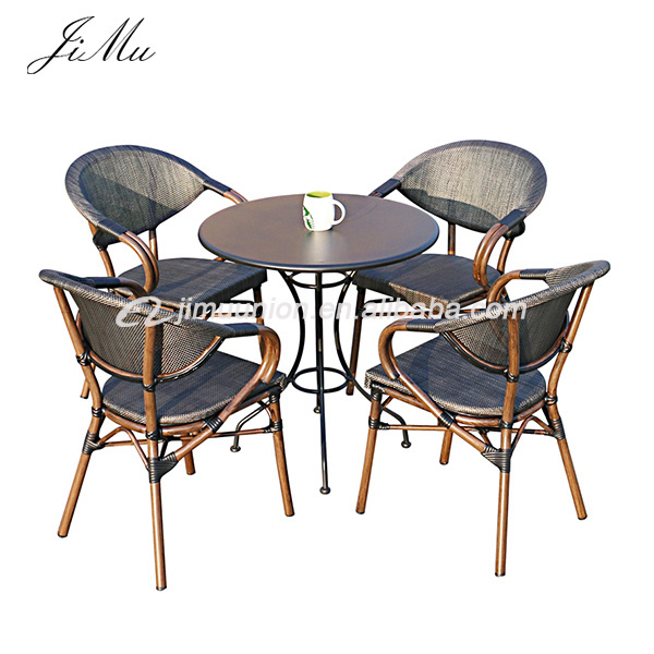 Wholesale Cheap Bamboo Rattan Wicker Bistro Rattan Arm Chair For Outdoor