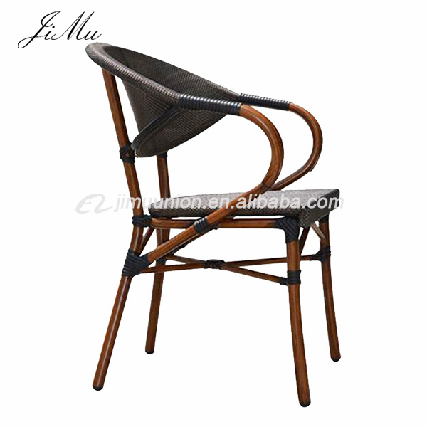 Wholesale Cheap Bamboo Rattan Wicker Bistro Rattan Arm Chair For Outdoor