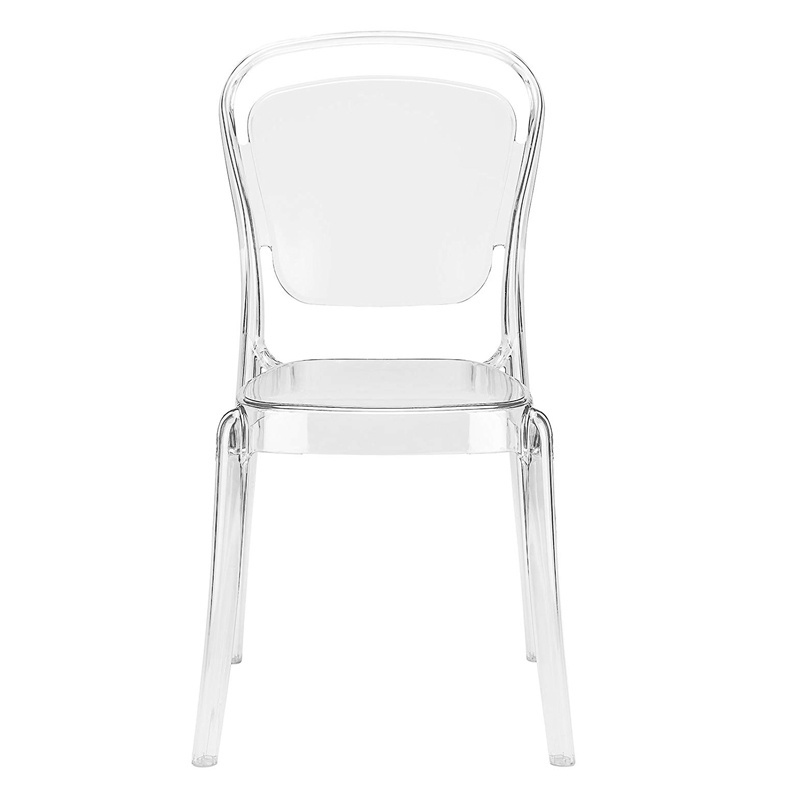 Weddings And Event Party Stackable Resin Lucent Dining Side Chairs