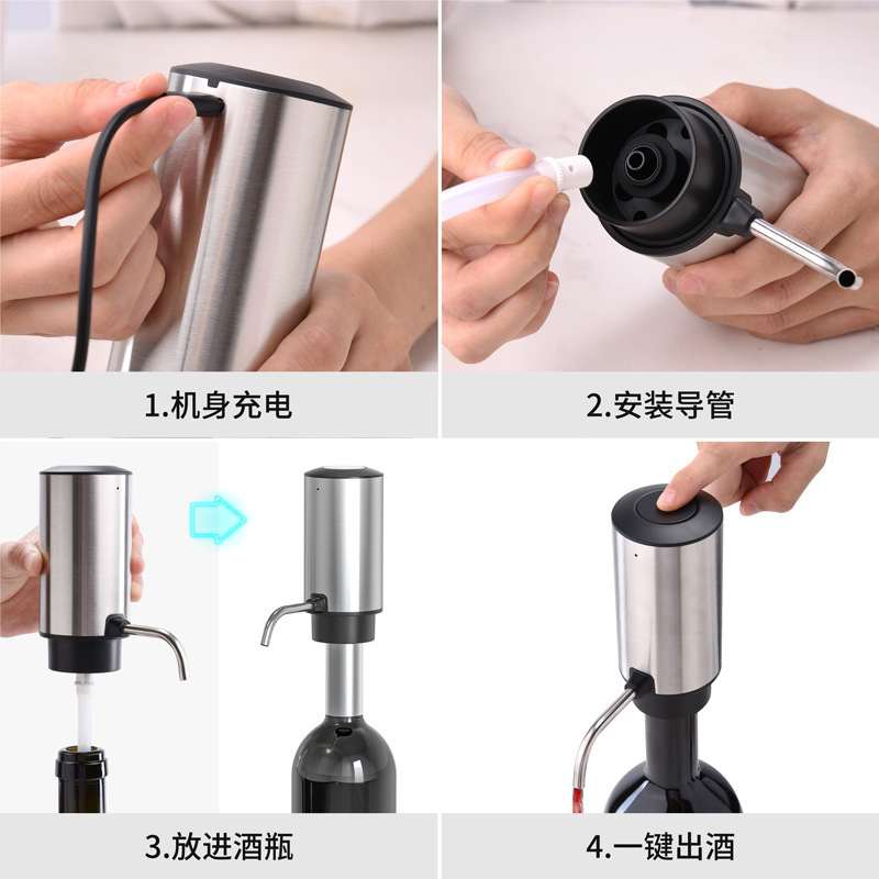 Automatic Wine Pourer Wine Decanter Pump Dispenser Electric Wine Aerator Pourer