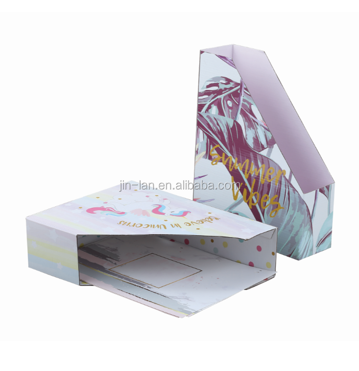 Customized Office Desk Organizers Document Magazine Paper File Holder Folded