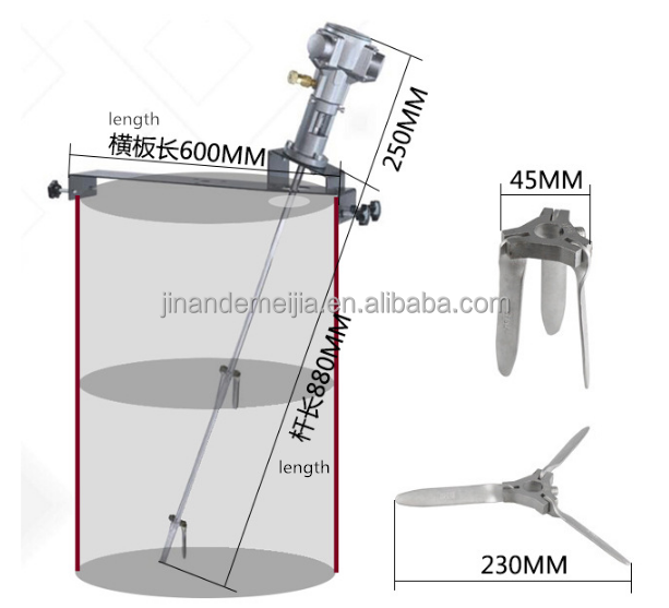 Hot sale pneumatic Agitator mixer