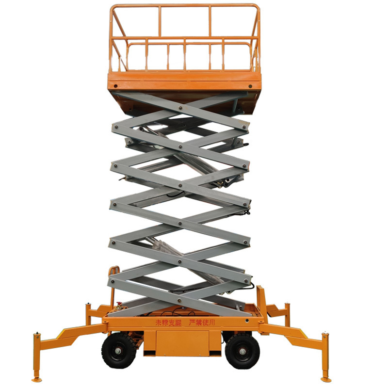 4m500kg Electric Hydraulic Mobile Scissor Lift Table Platform with 4 Legs Electric Scaffolding Lift Tables