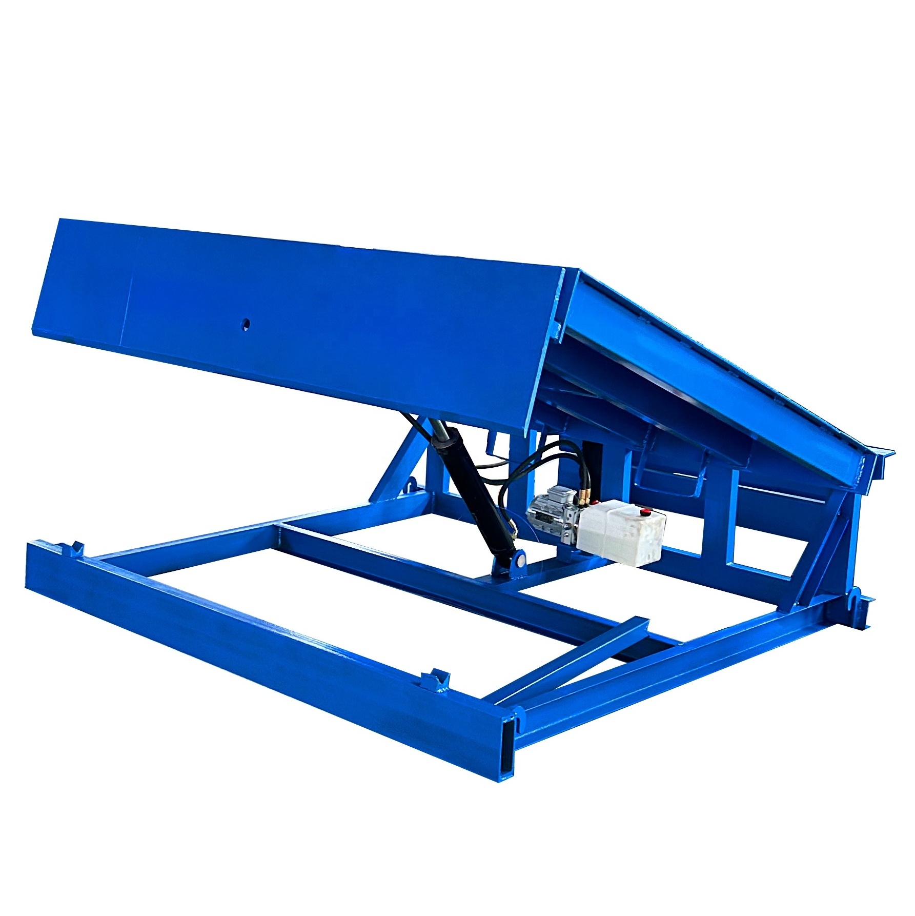 High-Strength Manganese Steel Hydraulic Warehouse Dock Leveler Telescoping Lift Truck Loading Ramp