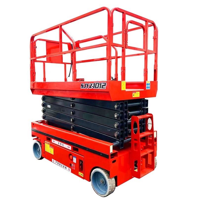 Xinjianhao Self-Propelled All Terrain Hydraulic Scissor Lift Table Features Self Leveling Outriggers