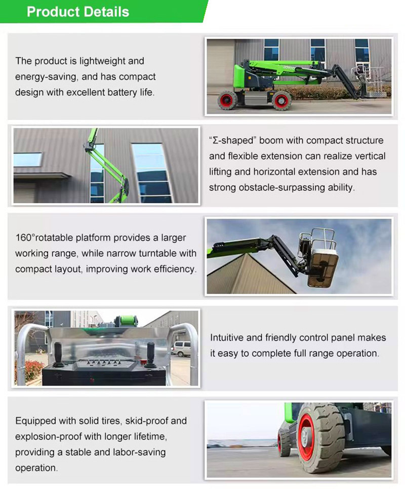 Economic And Efficient Discount Price Cherry Picker Articulated Small Trailer Boom Towable Lifts