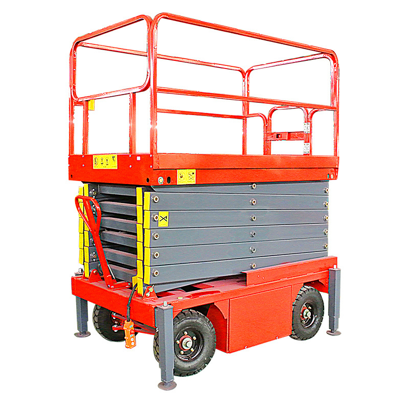 4m500kg Electric Hydraulic Mobile Scissor Lift Table Platform with 4 Legs Electric Scaffolding Lift Tables