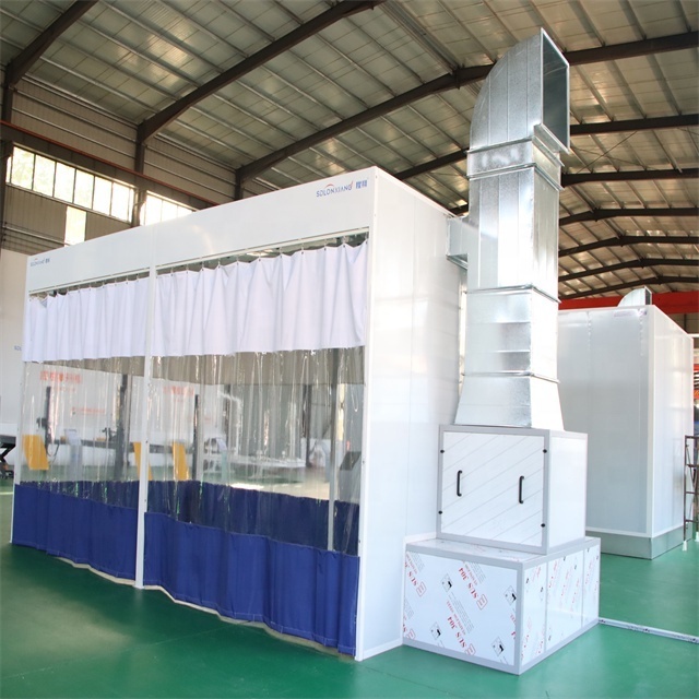 2024 Hot sale polishing car paint prep station spray booth with floor filter